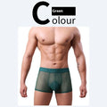 Men's thin invisible boxer briefs in six colour options with quick-dry polyester fabric