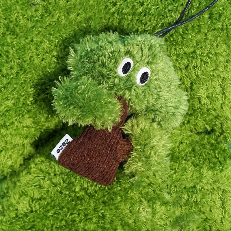 Pine wood cat toy bag pendant with jute hanging cord, filled with catnip.