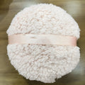 150x75mm plush powder puff for dry cosmetic application in skin colour