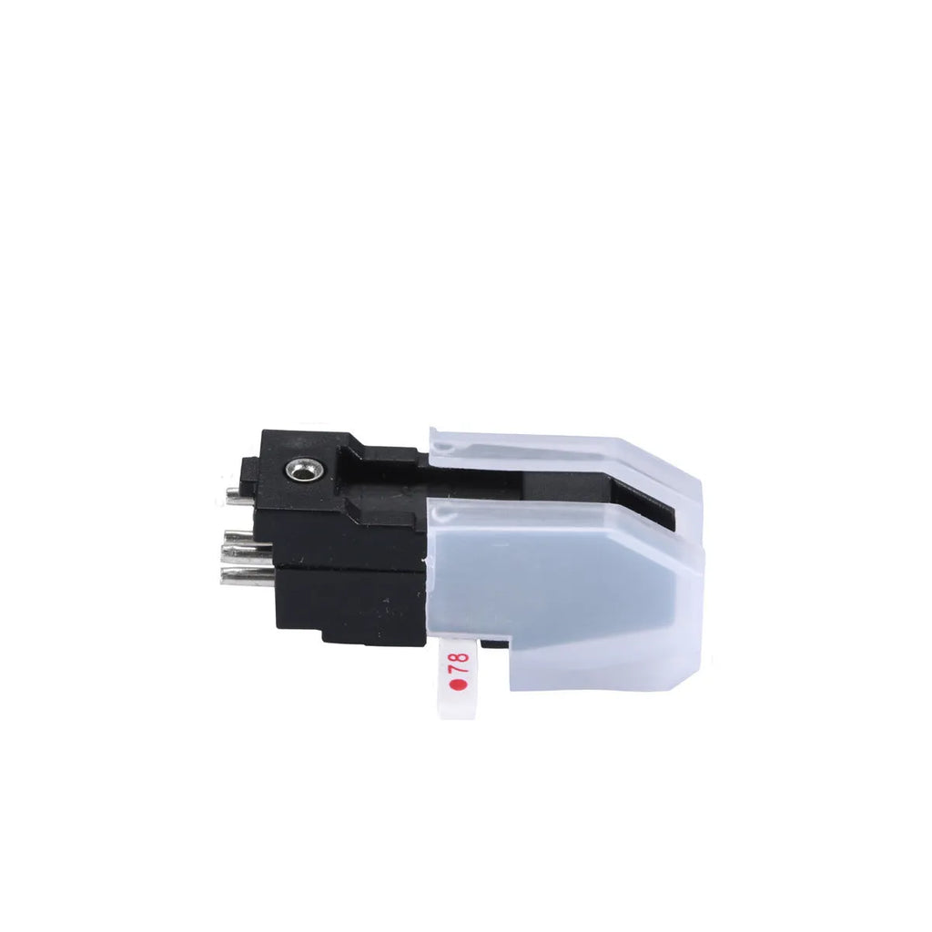 Double needle magnetic cartridge for vinyl record players with ABS plastic shell