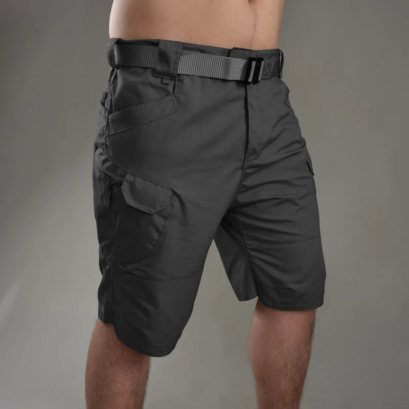 IX7 tactical shorts in cotton blend fabric shown in a colour option, suitable for hiking and outdoor work.