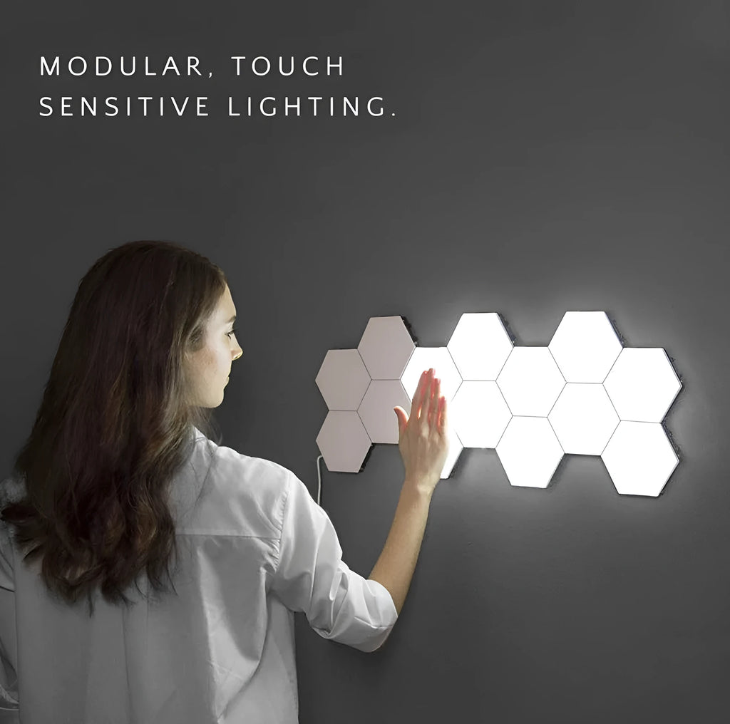 British creative honeycomb modular wall lamp with touch control and LED lighting