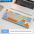 Wireless Bluetooth dual-mode mechanical keyboard in blueberry, cheese, coffee, or shimmer colour