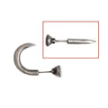S925 sterling silver nail stud earrings in straight or curved punk designs with ear hook fittings