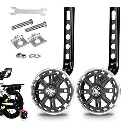 Children's bicycle stabiliser wheels kit with metal training wheels and universal bracket for 12-20 inch bikes
