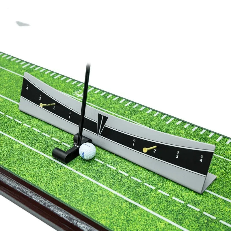 Adjustable golf putter trajectory balance simulator with PVC construction for indoor putting practice
