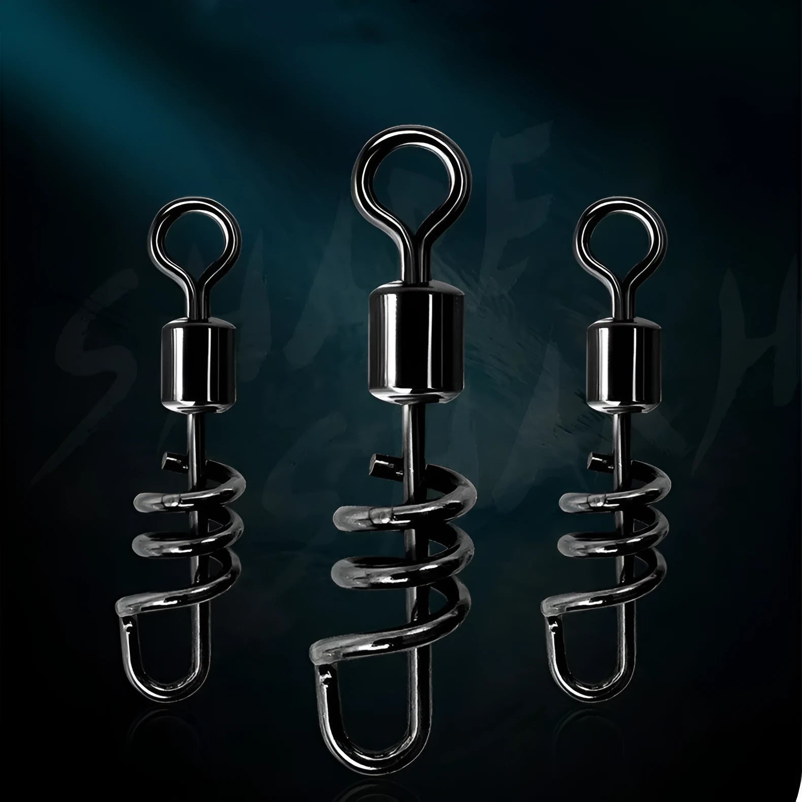 Stainless steel fishing swivel connector with 8-shaped rings in multiple sizes
