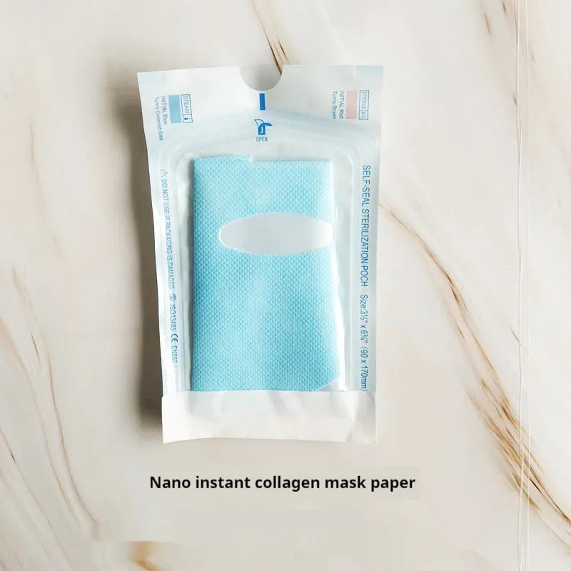 Hydrolyzed fiber filling soluble facial mask tablet in individual bag, non-woven fabric instant film dissolves in water