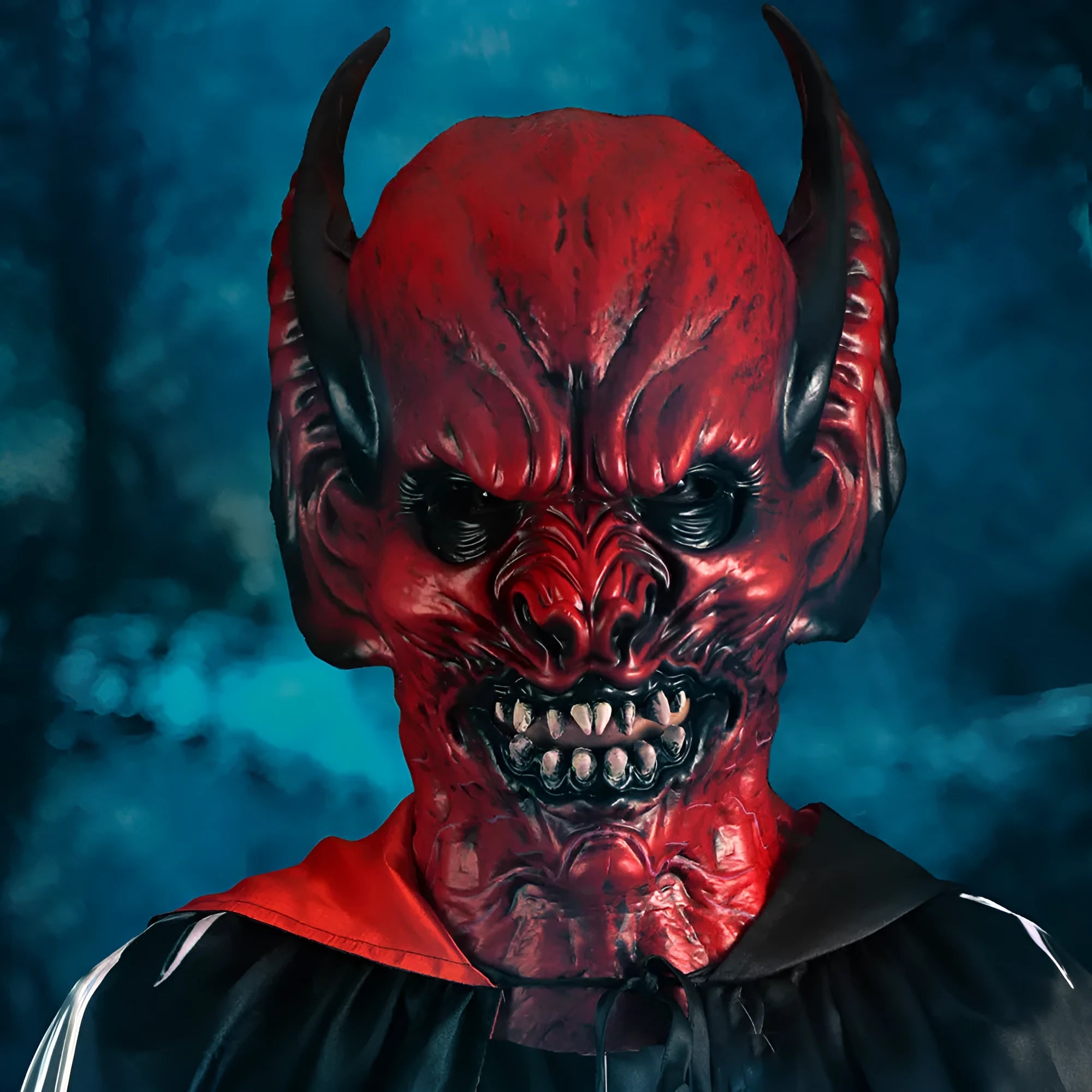 Red bat horror hood mask made from RP foam for Halloween and costume parties