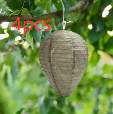 Paper honeycomb lantern with wire frame in a 22 by 28 cm size for party decoration.
