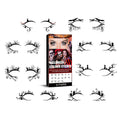 Bat and spider design eyeliner sticker sheets for dramatic eye makeup