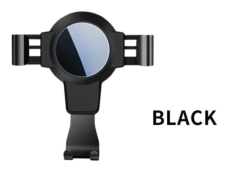 Black S4 gravity mirror mobile phone bracket mounted on car air conditioning vent
