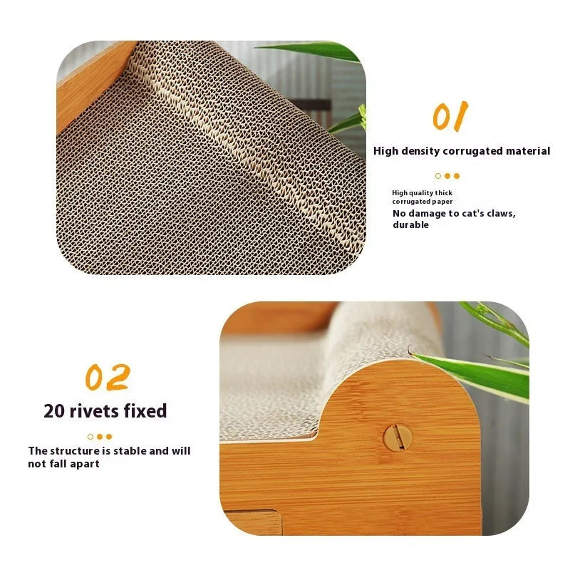 Corrugated paper double layer cat house in double ball double door colour