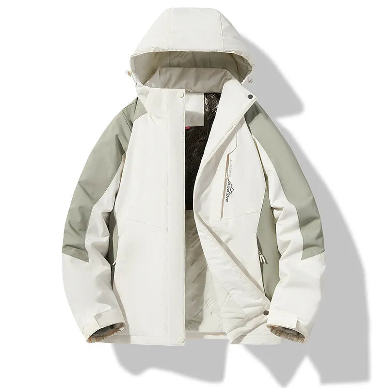 Thick cotton-padded jacket windproof waterproof women plus size army green