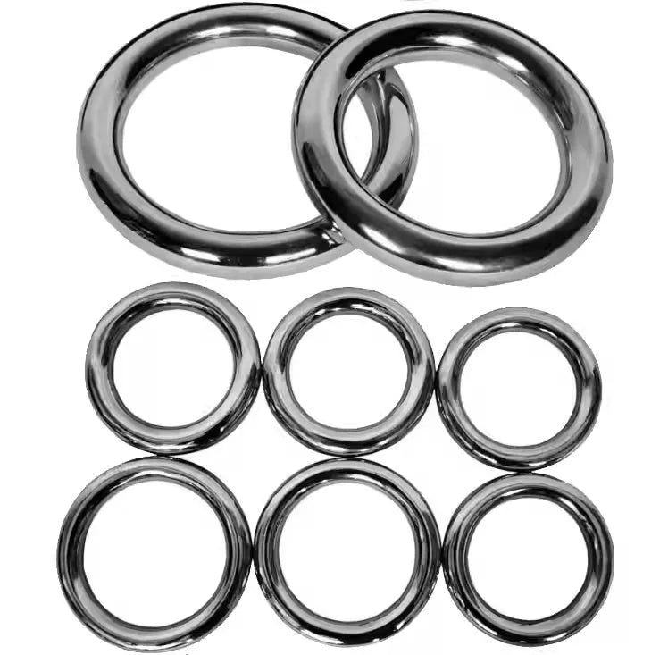 Wing Chun Power Carbon Steel training ring showing its circular form and electroplated metallic finish.