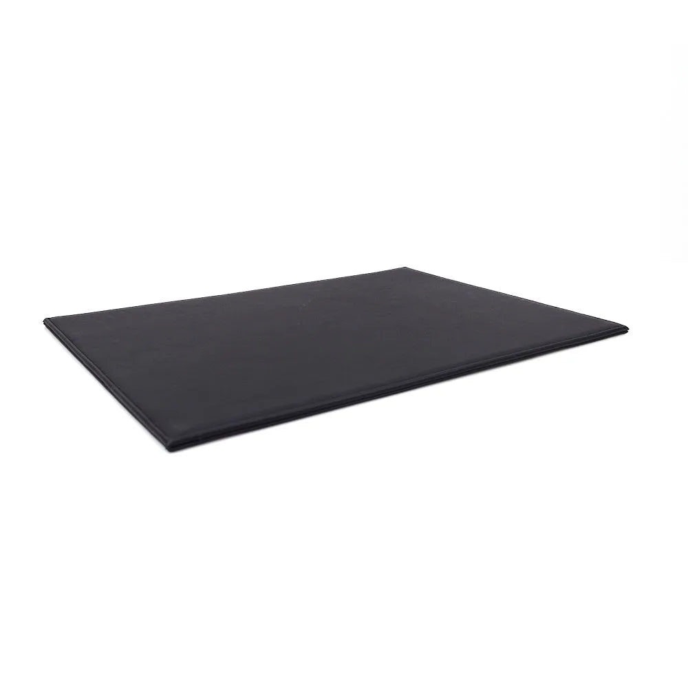 Anti-radiation printing tablet pad in black, gold, blue, and green colour options on a desk.