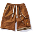 Men's plus size bamboo fibre sports shorts in loose fit with elastic waistband