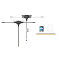 ELRS dual-frequency drone receiver kit with metal base station, antennas, and installation accessories