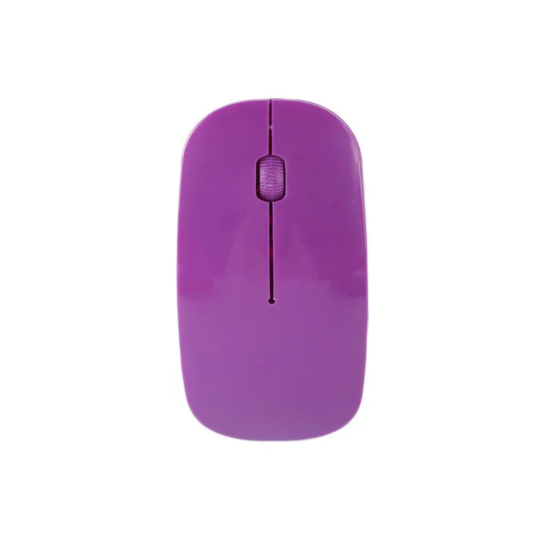 Wireless USB computer mouse available in six colours: black, blue, green, pink, red, and white