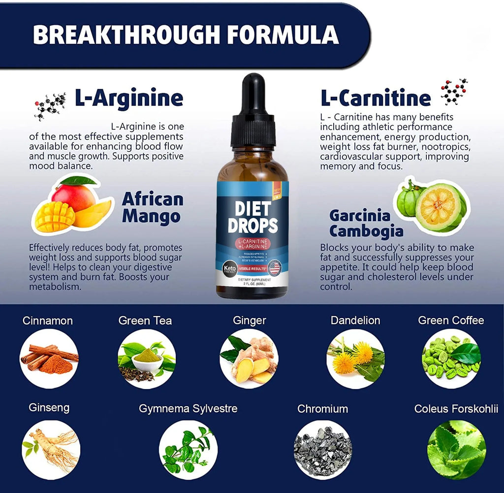 60ml bottle of ketone drops liquid dietary supplement for ketosis support