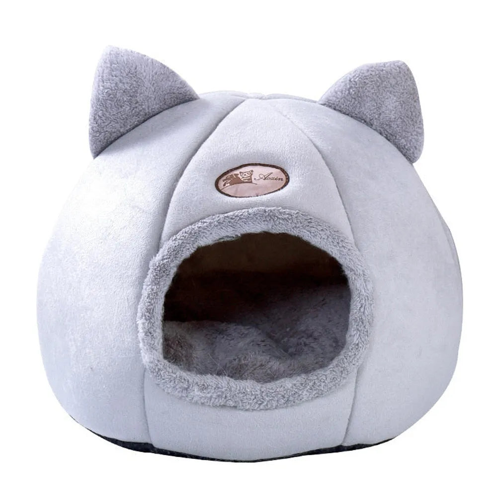 Fully enclosed cat winter house sofa bed in XL size with removable cushion