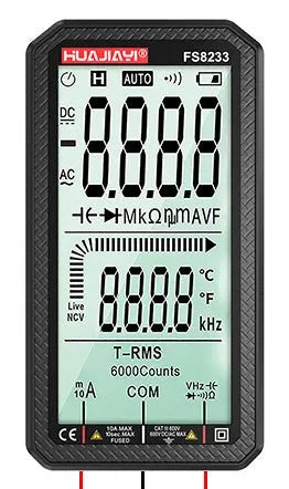 Large screen automatic digital multimeter handheld electrical tester in black colour