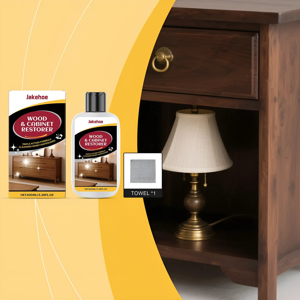 100ml wooden furniture scratch care solution bottle with microfiber towel for cleaning and polishing