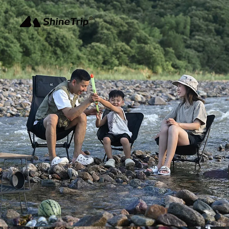 Aluminium alloy foldable moon chair with Oxford cloth seat in army green colour