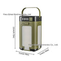 Multifunctional four-leaf folding solar camping light with press switch and 2000 mAh battery, 12x7x7 cm