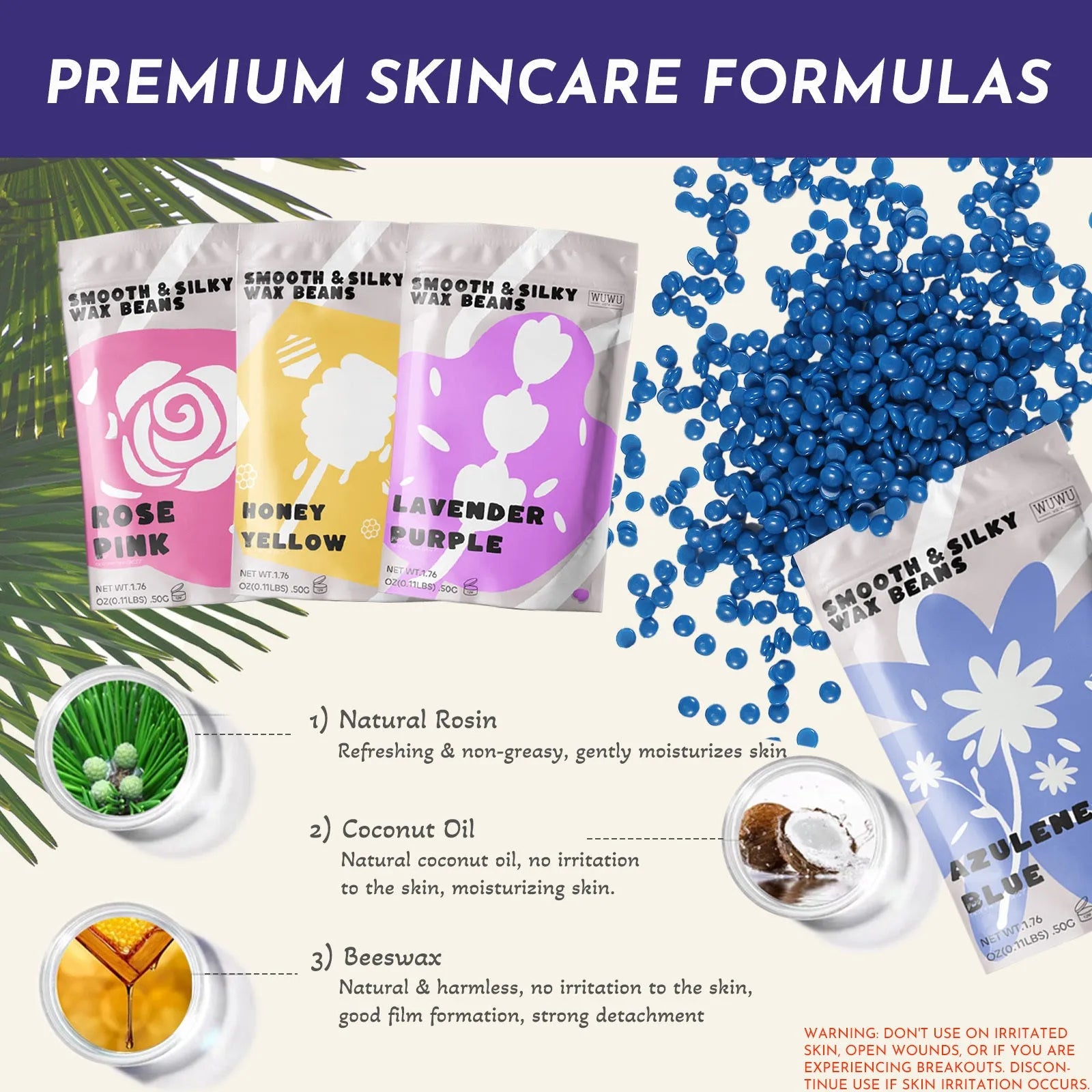 29-piece waxing kit with black warmer, wax beads, aftercare lotion, ice masks and wax sticks