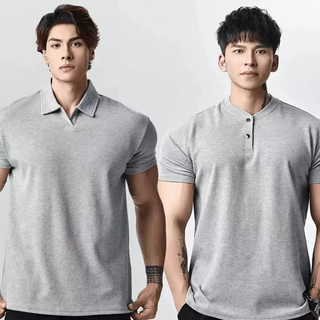 Retro men's loose fit t-shirt in polyester fabric with solid colour and pullover design