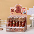 48 cartoon bear gel pens with plastic shells and carbon black ink in bulk packaging