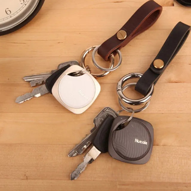 Bluetooth tracker key finder 40x40x7.9mm aluminium alloy polycarbonate black or champagne