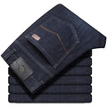 Stretch jeans in straight-leg style showing K276 Black and K276 Blue colour options