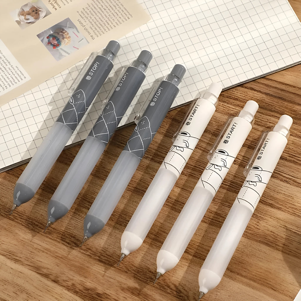 0.5mm cloud grip mechanical pencil in black or white with minimalist design