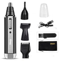 Men's electric shaver for facial hair and nose trimming in blue, black or silver colours