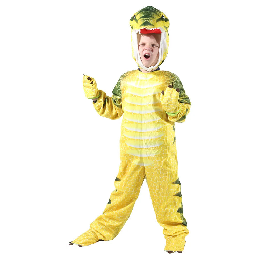 Children's Jurassic dinosaur Halloween costume in chemical fibre blended fabric