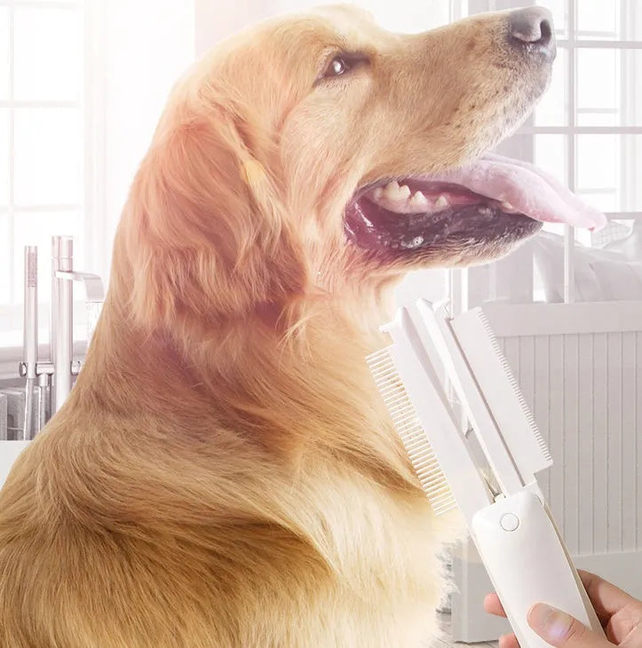 ABS plastic pet grooming brush for cats and dogs with wardrobe mesh storage grid