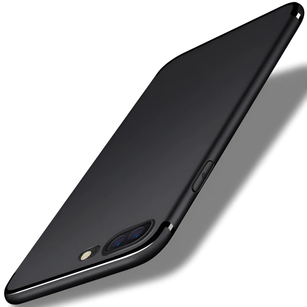 TPU silicone mobile phone case for Apple iPhone models in black, blue, red, or white