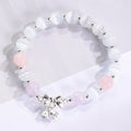 Electroplated opal beaded bracelet for women with diamond-shaped beads in various colours