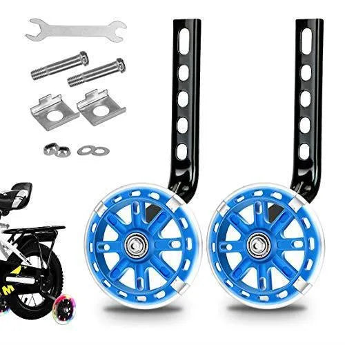 Children's bicycle stabiliser wheels kit with metal training wheels and universal bracket for 12-20 inch bikes