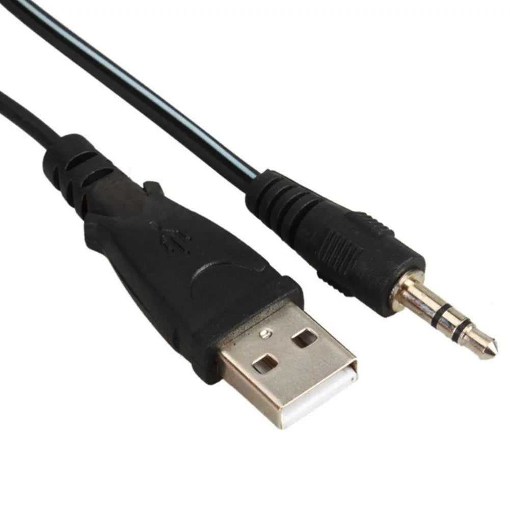 Black USB notebook mini speaker for computer audio enhancement with stereo output