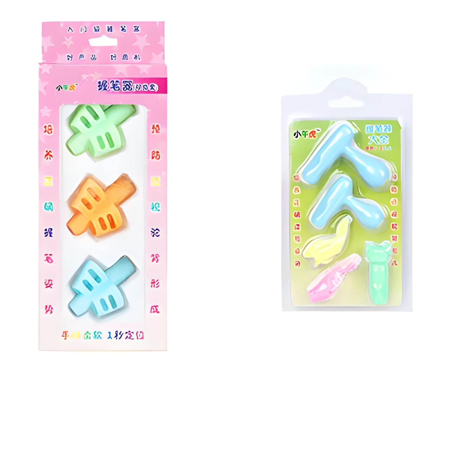 Cartoon character soft rubber pen holder for correcting children's writing posture
