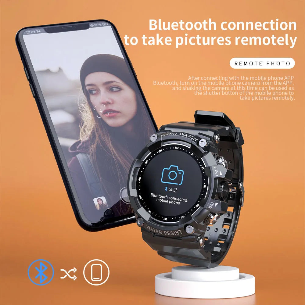ATTACK 3 IP67 waterproof smart sports watch with round colour screen on TPU strap