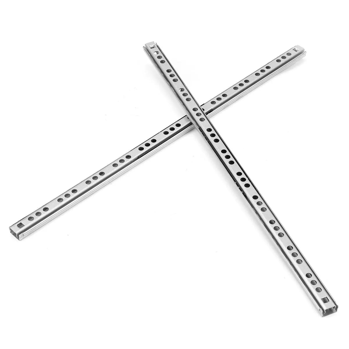 Ultra-narrow two-section drawer slide rail with ball bearing mechanism and 17mm width