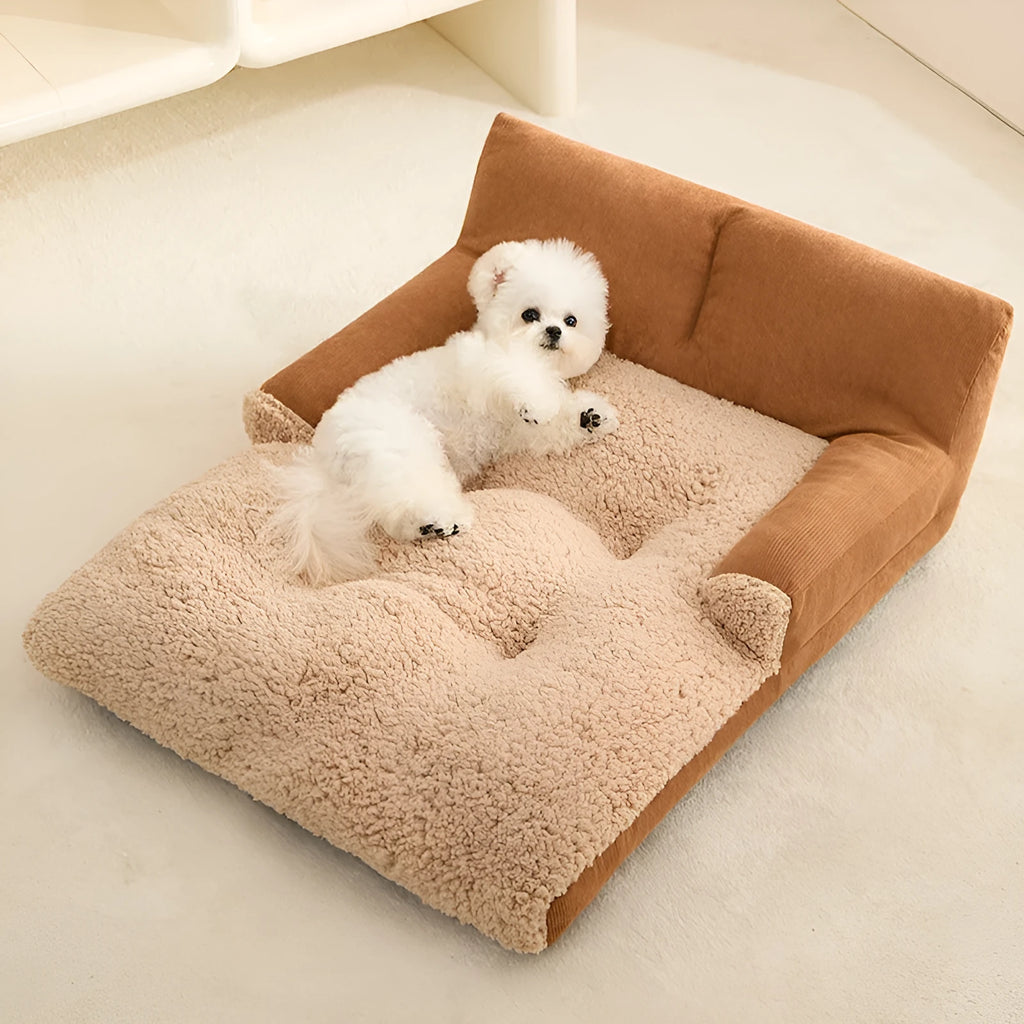 Four season pet kennel bed with removable cushion in three sizes for small medium dogs and cats
