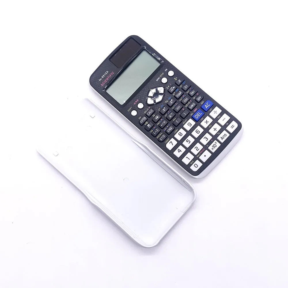 Casio fx-991EX scientific calculator in black, blue, or pink with dot matrix display