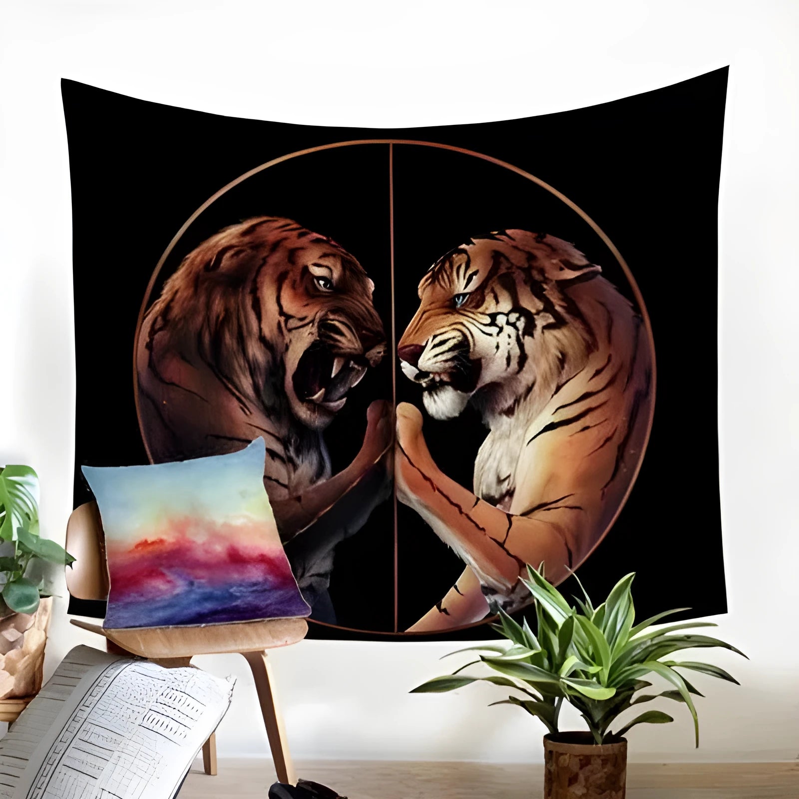 Plush polyester fibre wall tapestry tarpaulin in 150x130cm size for home decor background