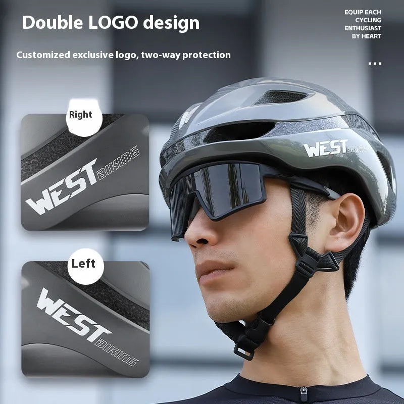 Road bike safety helmet in multiple colours with PC EPS construction for cycling protection
