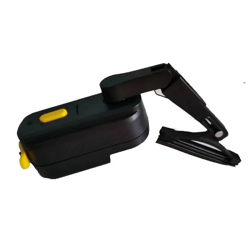 Black TZ-HW065 800mA smart wiper motor with 65mm blade for motorcycle helmet visor.
